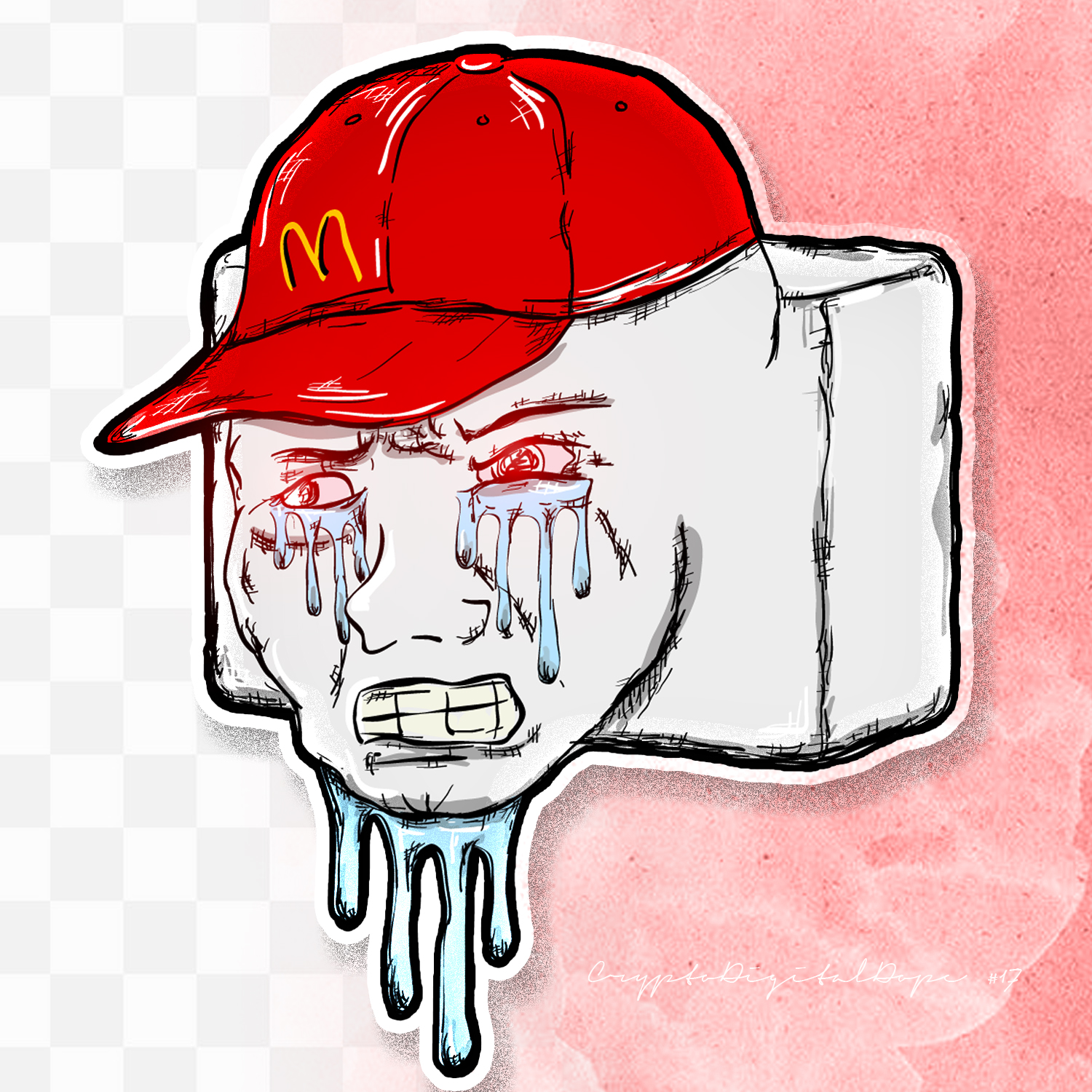 Wojak Feels Guy Meme BlockHead 17 "DigitalWojak" BlockHeads by