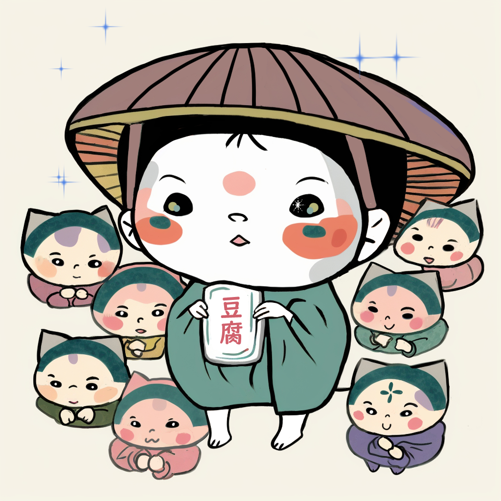 Yokai 66 tofu boy "豆腐小僧" 13 Japanese Yokai 66 OpenSea