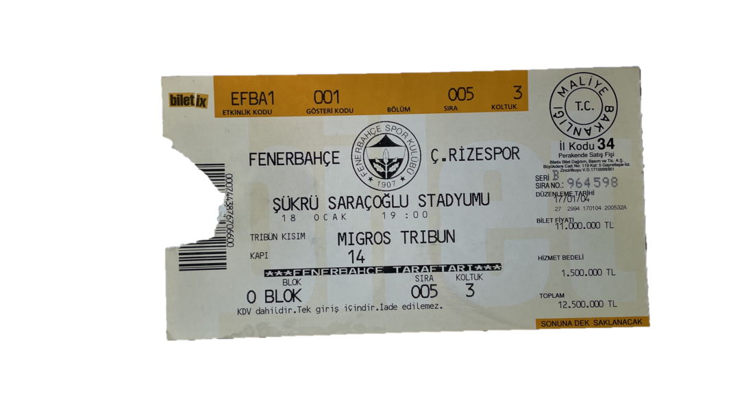 Fenerbahçe Ç. Rizespor Match Ticket OpenSea Fenerbahçe Ç. Rizespor Match Ticket OpenSea