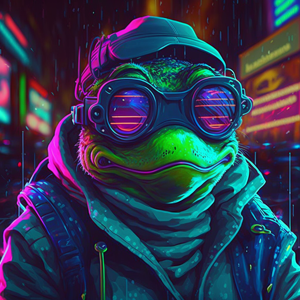 Cyberpunk Pepe Frog #32 - PFP Cyberpunk Pepe Frog | OpenSea