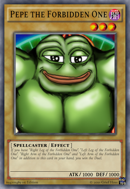 Pepe the Forbidden One - Pepe Exodia | OpenSea