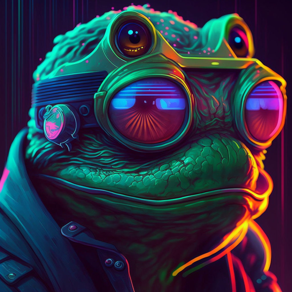 Cyberpunk Pepe Frog #30 - PFP Cyberpunk Pepe Frog | OpenSea