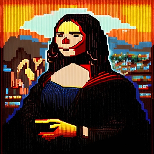 Pixel Mona Lisa - Pixel_Angel | OpenSea