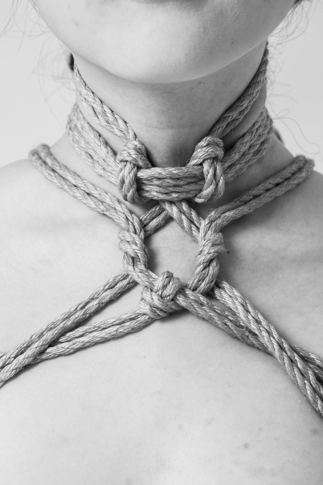 Neck Diamond Shibari Hajime Kinoko Photo Mc002 Monochrome Shibari Series Opensea 