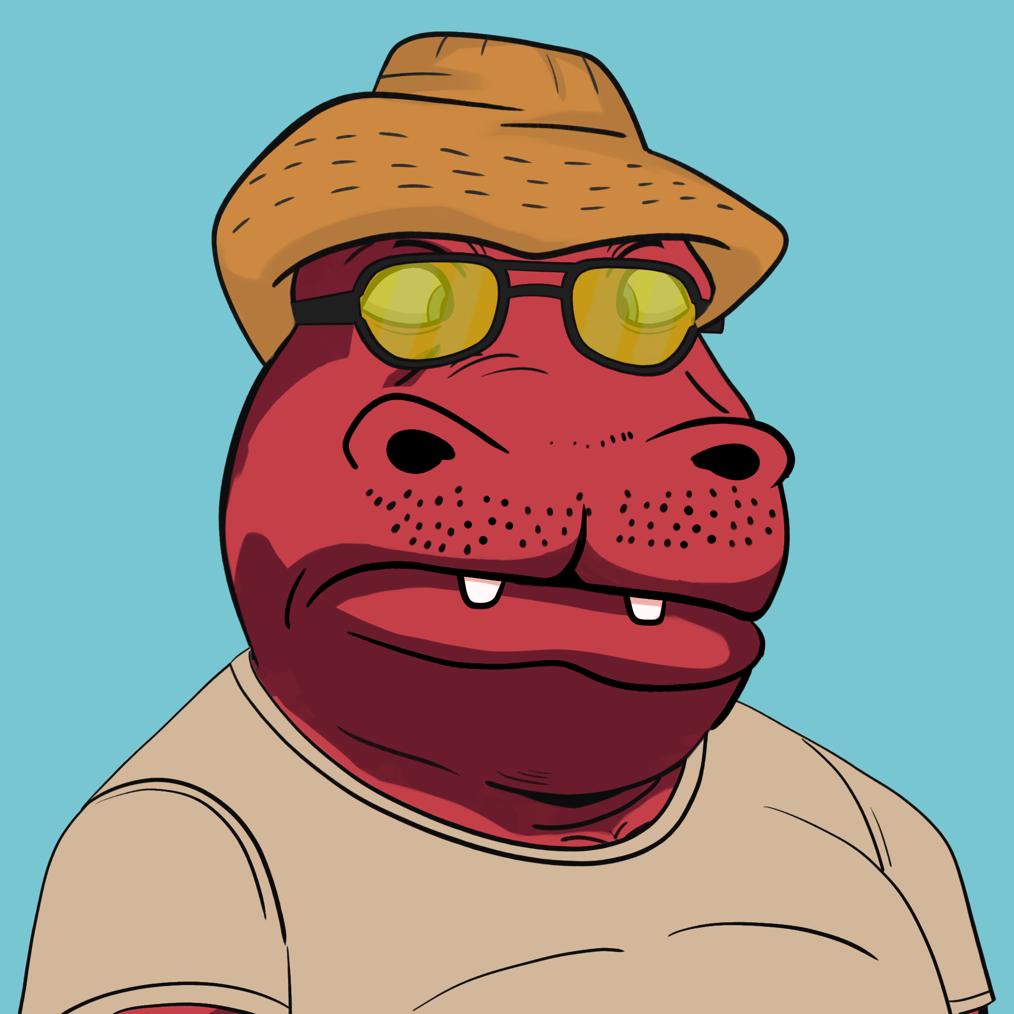 Hippo #5463 - Hippos del Mar Beach Club | OpenSea