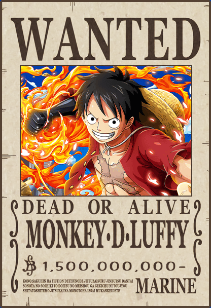 Monkey D. Luffy #6 - One Piece Wanted Posters Collection | OpenSea