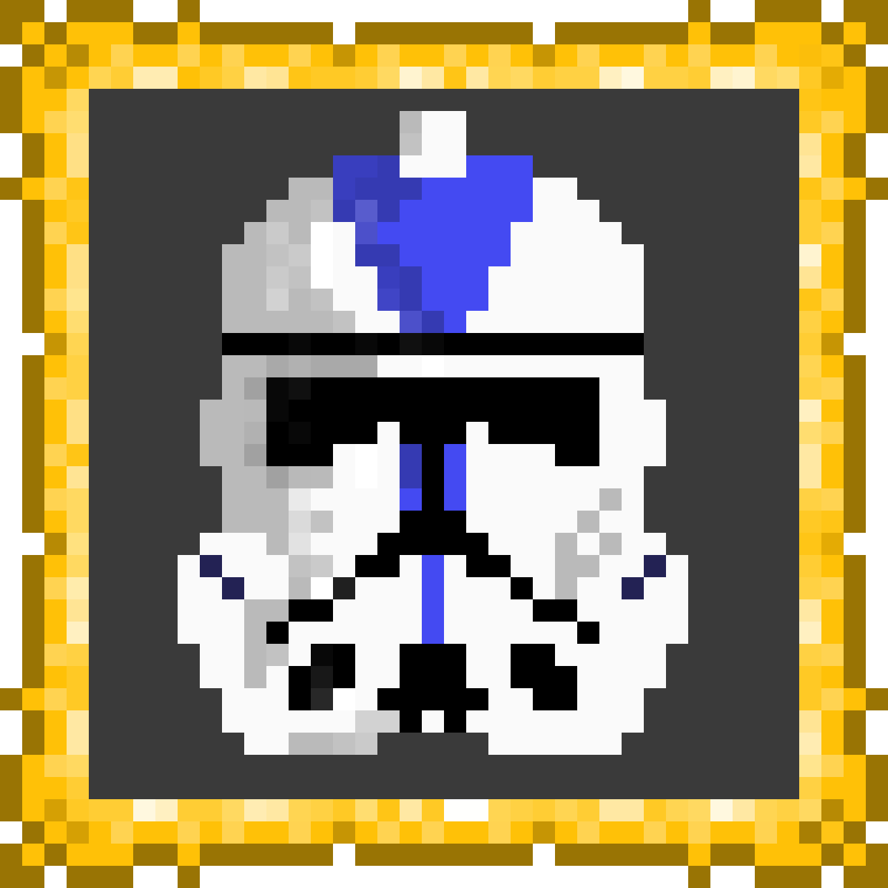 Star Wars 501st Legion Clone Trooper Helmet Portrait Pixel Art - Clone ...